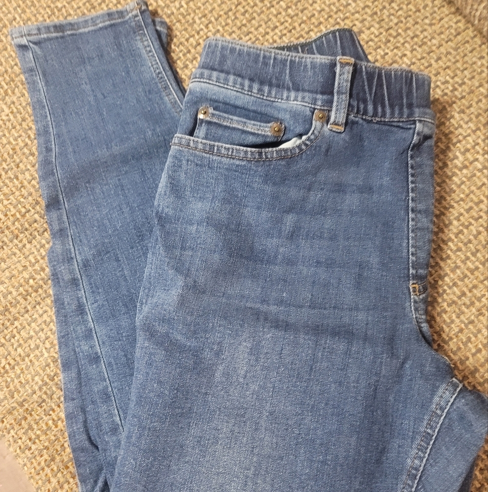 LL Bean  womens jeans elastic waist 10